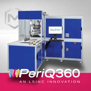 Device view of the PeriQ360 4-fold rotary printing system from LSINC